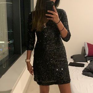 Abercrombie and Fitch black sequin dress